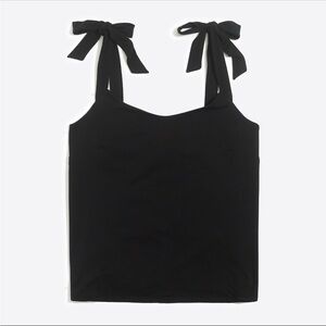NWT J. Crew Black Tie-Shoulder Tank Top - Women's
